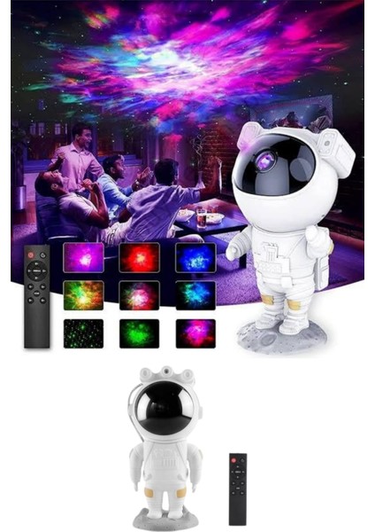 Astronot Şeklinde Bluetooth Hoparlör Gökyüzü Kumandalı Aydınlatma Lamba - MCT2446-5466 modelleri