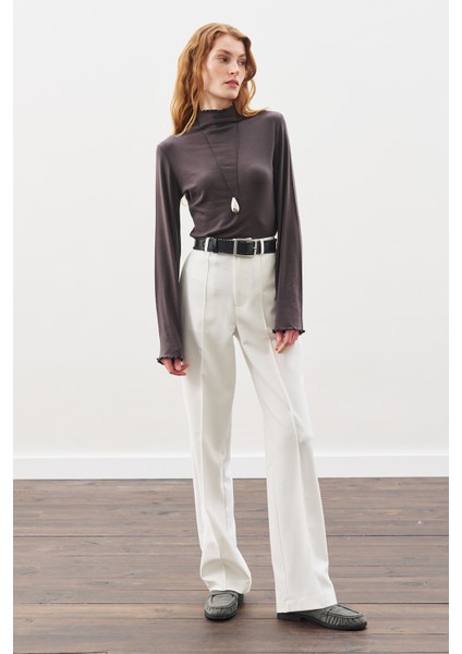 Balıkçı Yaka Bluz Antrasit indirimleri