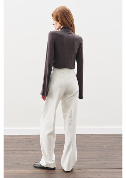 Balıkçı Yaka Bluz Antrasit