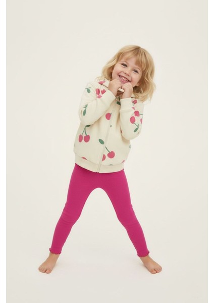 Kiraz Desenli Kapüşonlu Kız Çocuk 2 li takım - Pembe fiyatları