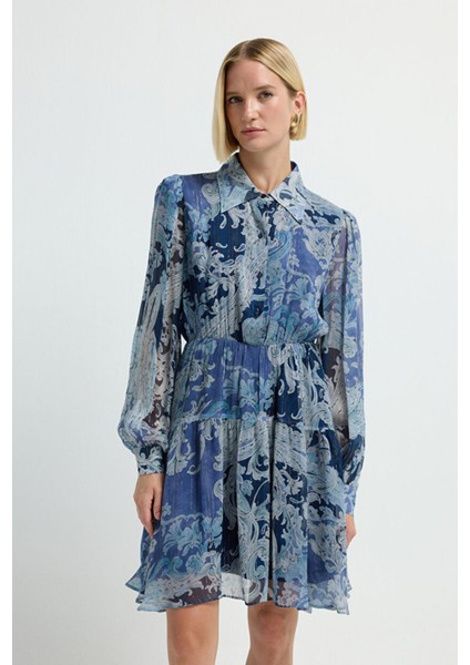 Şifon Gömlek Elbise Emp.lacivert 12445775000 fiyatları