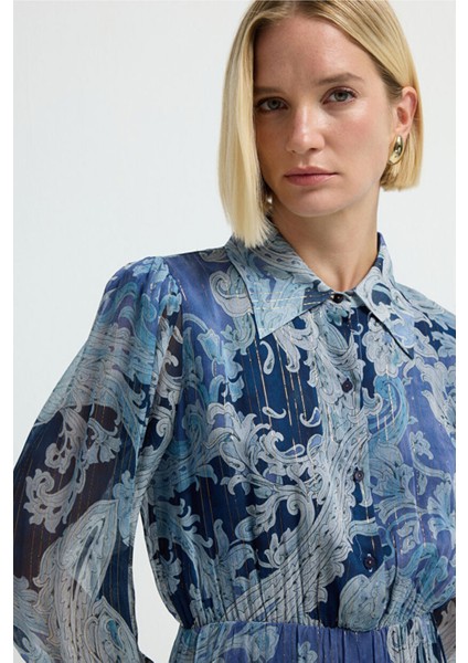 Şifon Gömlek Elbise Emp.lacivert 12445775000 modelleri