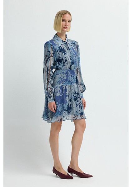 Şifon Gömlek Elbise Emp.lacivert 12445775000 fırsatları