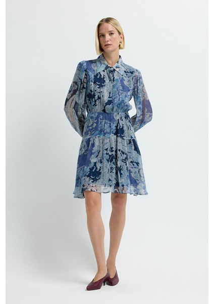 Şifon Gömlek Elbise Emp.lacivert 12445775000 indirimleri