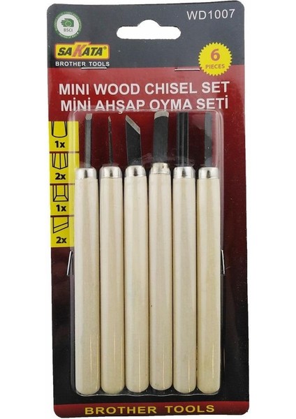 Sakata Wd 1007 Ahşap Oyma Seti 6 Parça