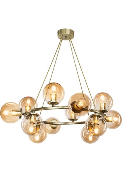 Yuvarlak Siyah Gold Modern Salon Avize fiyatları