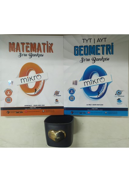 Mikro Orijinal Tyt Sıfırdan Matematik +Geometri Soru Bankası+Kalpli Kalemlik