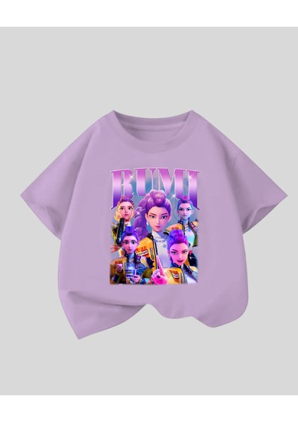 Kpop Demon Hunterix Kids Design Unisex Oversize T-Shirt