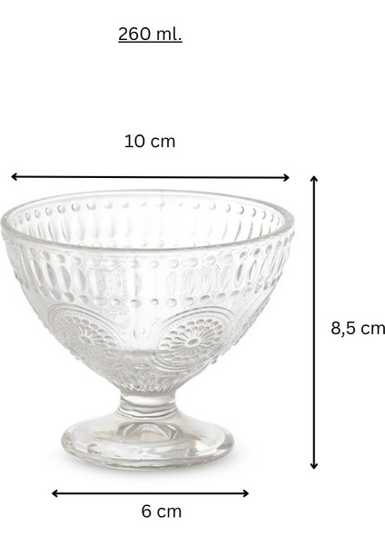 Güneş Desen Dondurma – Tatlı – Çerez Cam Kase Takımı – 6 x 260 ml fiyatları