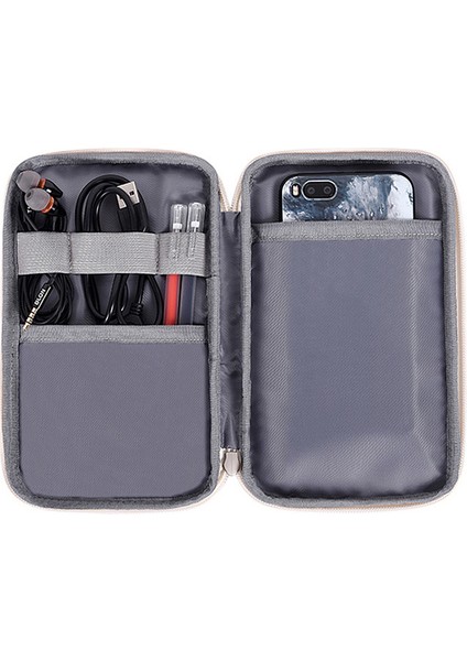 Canvasartısan H33-S21 Zebra Çizgili Polyester Dijital Aksesuar Saklama Çantası Güç Bankası Telefon Şarj Cihazı Fare Saklama Kutusu (Yurt Dışından) fırsatları