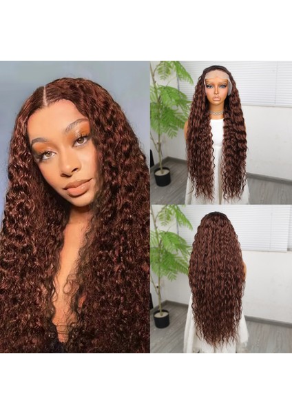 Kahve Karamel Ombreli Fiber Sentetik Tül Peruk