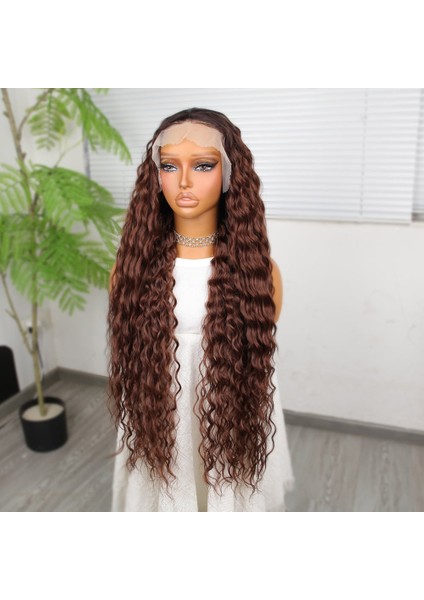 Kahve Karamel Ombreli Fiber Sentetik Tül Peruk fırsatları