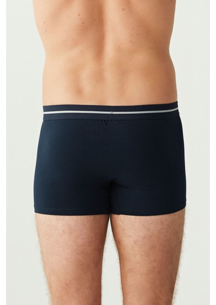 Erkek Lacivert - Lacivert Melanj 3 Lü Boxer Konforlu Tasarım ve Yumuşak Kumaş indirimleri