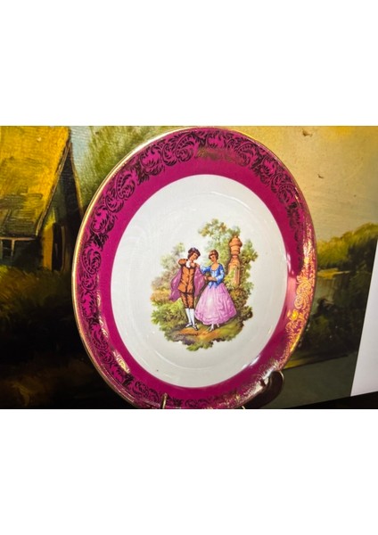 Limoges Porselen Tabak 22 cm Çapında