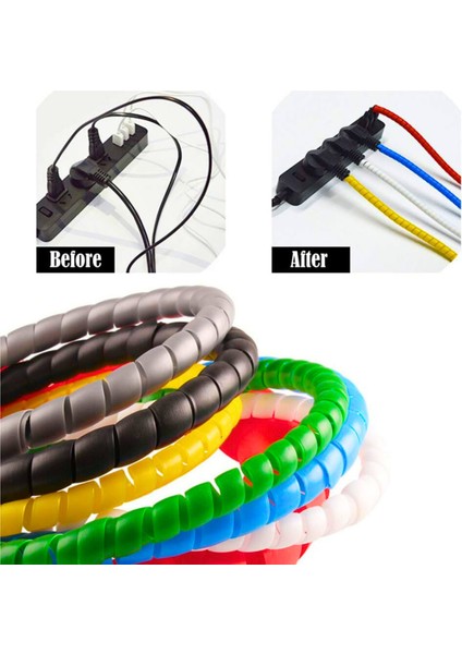 Çok Amaçlı Plastik Kablo Koruyucu Scooter, Bisiklet ve Elektronik Için Uyumlu [ 1 Metre ] Sarı fırsatları
