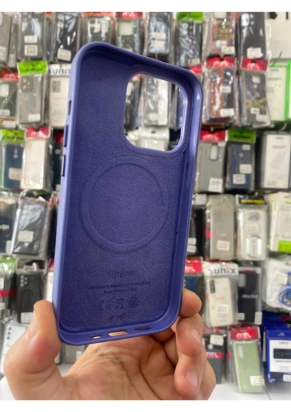 Iphone 14 Pro Uyumlu Içi Kadife Logolu Suni Deri Gizli Magsafe Sert Kılıf Logelix fiyatları