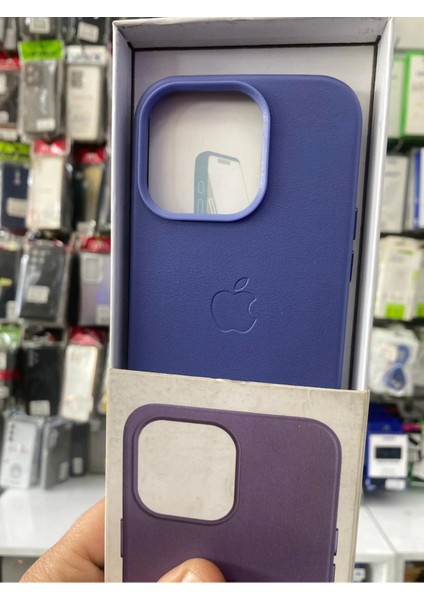 Iphone 14 Pro Uyumlu Içi Kadife Logolu Suni Deri Gizli Magsafe Sert Kılıf Logelix modelleri