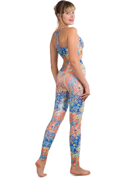 Spor Alt Üst Takım Yüksek Bel Dijital Baskı Tayt ve Büstiyer Ikili Takım fiyatları