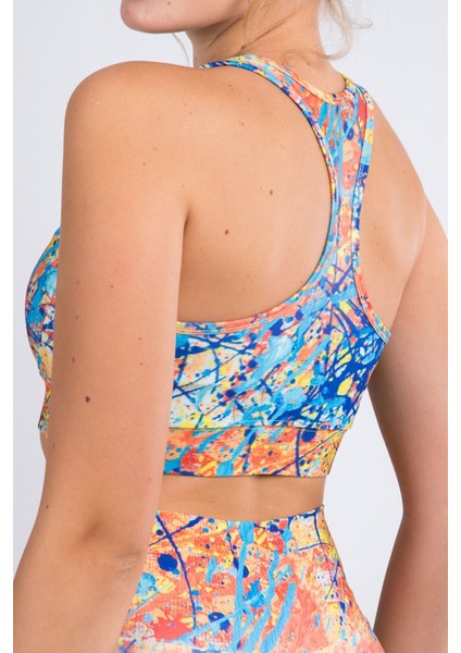 Spor Alt Üst Takım Yüksek Bel Dijital Baskı Tayt ve Büstiyer Ikili Takım fırsatları