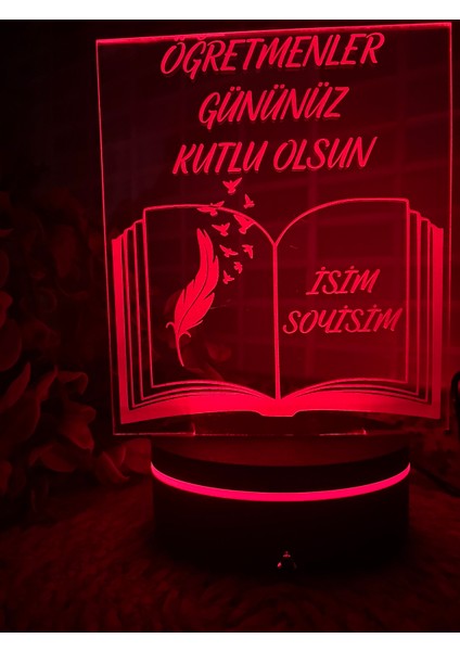 Kişiye Özel Öğretmenler Günü LED Lamba – Öğretmene Özel Hediye fiyatları