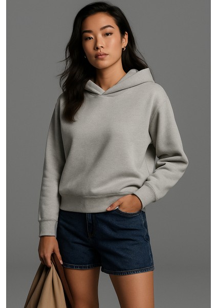 Premium 3 Iplik Şardonlu Kapüşonlu Sweatshirt