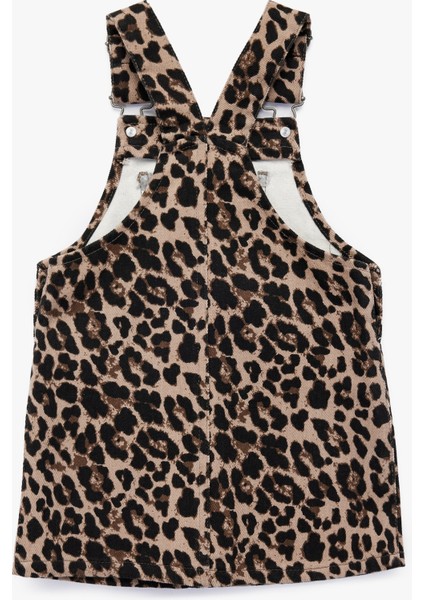 Leopar Desenli Cepli Kare Yaka Pamuklu Denim Jile Elbise fiyatları