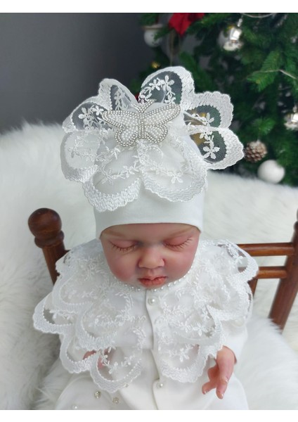 Güpür ve Inci Detaylı Kız Bebek Tulum Seti,mevlüt Takımı modelleri