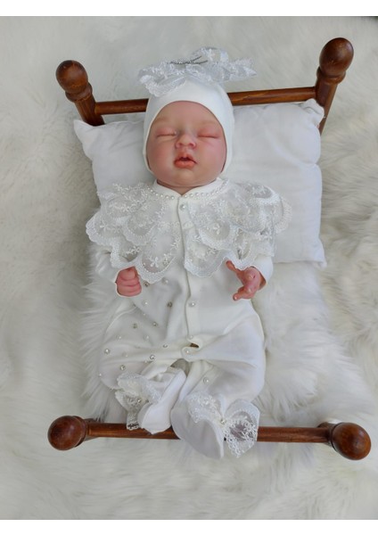 Güpür ve Inci Detaylı Kız Bebek Tulum Seti,mevlüt Takımı indirimleri