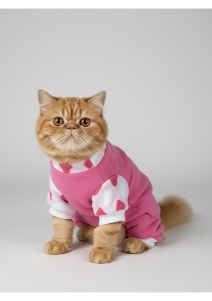 Pinky Love Polar Kedi Tulumu Pijama