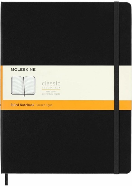 Notebook A4 Çizgili Sert Kapak Siyah