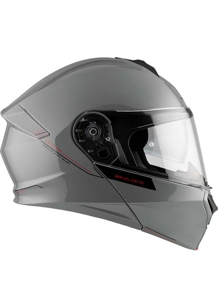 mt Genesıs Sv Solıd A12 Parlak Gri Çene Açılır Kask indirimleri