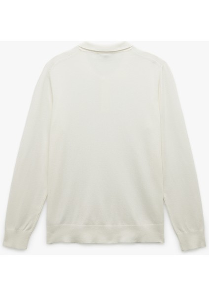 Uzun Kollu Düğmeli Polo Yaka Triko Kazak fırsatları