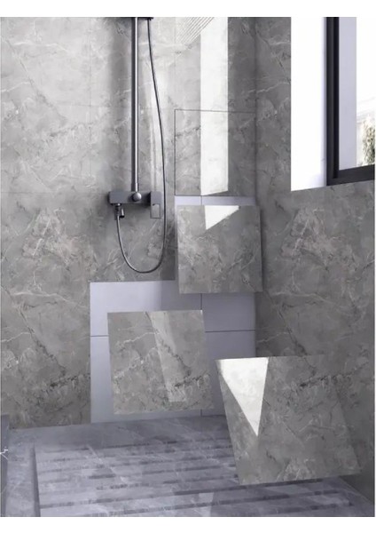 Gri Mermer Desen Duvar Sticker (30X30) fırsatları