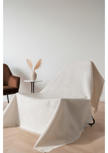 Pamuklu Koltuk Şalı 170X170 cm – Saçaklı Tv Battaniyesi & Tekli Koltuk Örtüsü