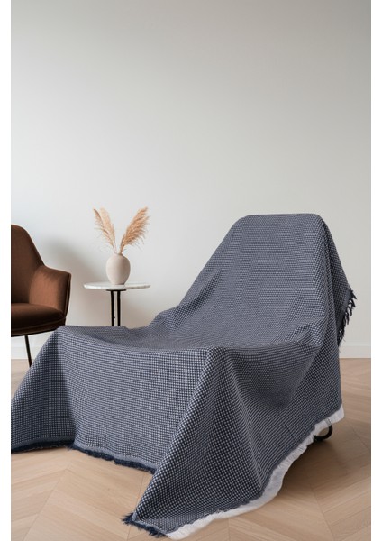 Pamuklu Koltuk Şalı 170X170 cm – Saçaklı Tv Battaniyesi & Tekli Koltuk Örtüsü