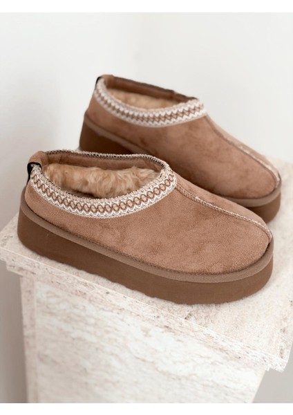 Lefani Kadın Içi Tüylü Terlik Camel Süet indirimleri