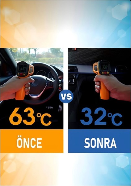 Araç Oto Ön Cam Çift Daireli Gümüş Kaplama Güneş Kalkanı Branda Cn