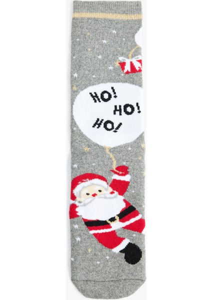 Noel Baba Baskılı Soket Çorap