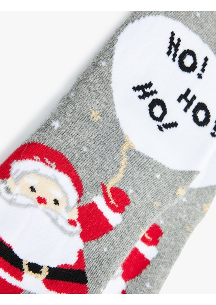 Noel Baba Baskılı Soket Çorap modelleri