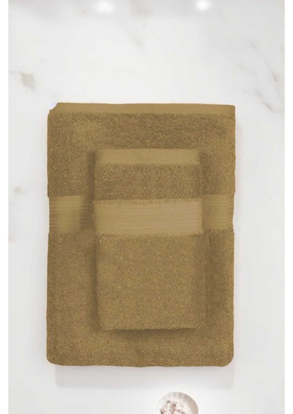 2 Parça Battal Lüks Premium Banyo Spa Havlu Takımı 90X170 cm Kahve
