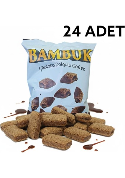 Çikolata Dolgulu Gofret Bambuk 24 Adet 45 gr fiyatları