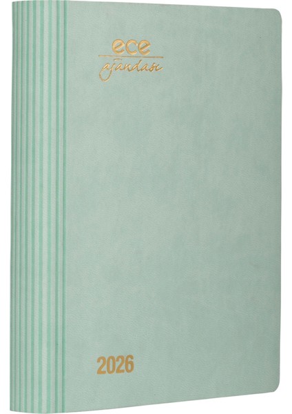 Ece-Marmaris Su Yeşili Çizgili Günlük 12X16 2026 fiyatları