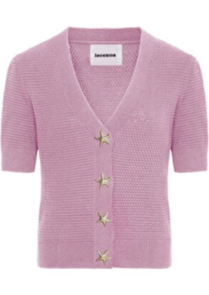 Yıldız Düğmeli V Yaka Hırka