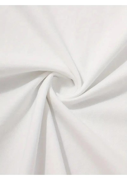 20/1 Penye Compack Palmiye Ön Baskılı Oversize Bisiklet Yaka Kısa Kol Yazlık T-Shirt - Beyaz fırsatları