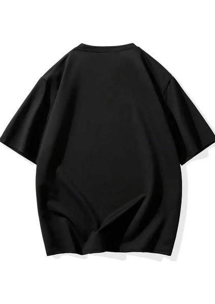 "neden Bana Bakıyorsun?" Komik Kedi Grafik Tişört - Dijital Baskılı Siyah Bol Kesim Streetwear Tişört, Erkekler Için Dört Mevsim Günlük Gömlek - Siyah fiyatları