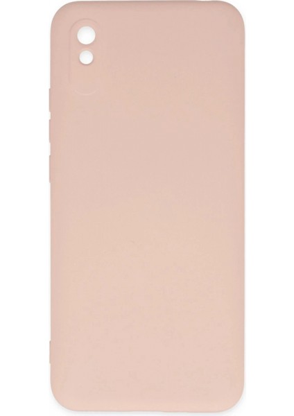 Xiaomi Redmi 9A Kılıf Nano Içi Kadife Silikon - Pudra (K95)