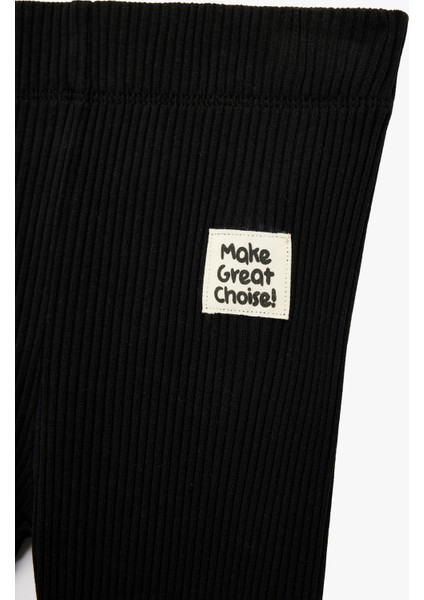 Beli Lastikli Etiket Detaylı Pamuklu Tayt modelleri