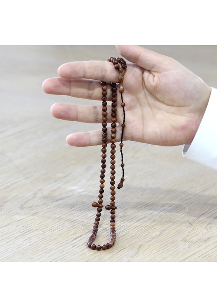 Sistemli Küre Kesim Kum Saati Tasarım Imameli Kahverengi 99 Taneli Kuka Namaz Tesbihi modelleri