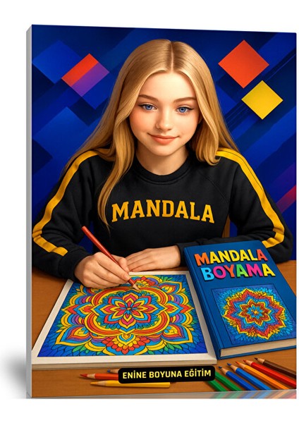 Mandala Boyama Kitabı (Spiralli – Arkası Boş Bırakılmıştır)