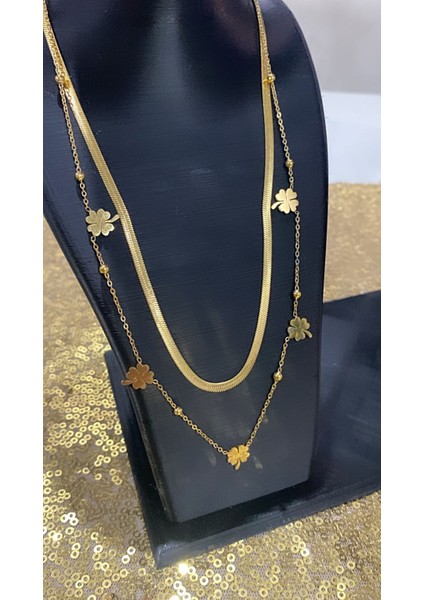 Çelik Italyan Zincir Çoklu Kolye